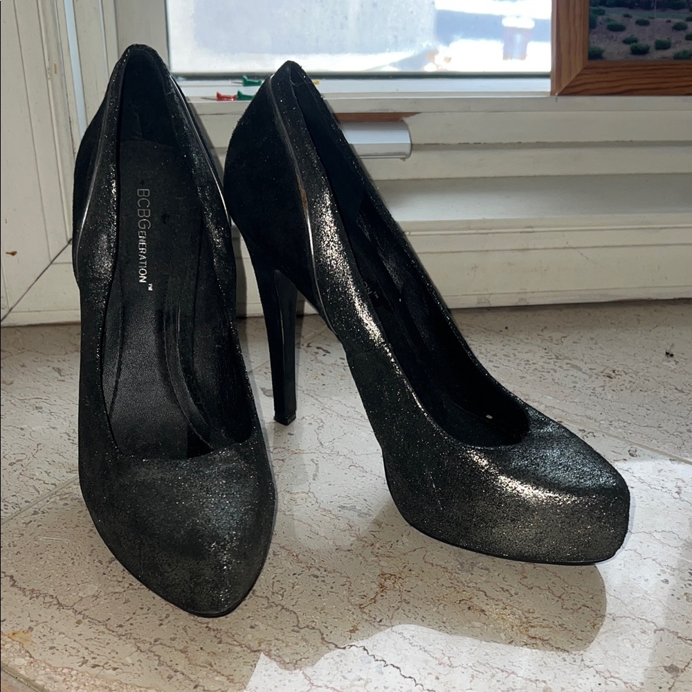 Shimmering Black Women's Heels BCBG